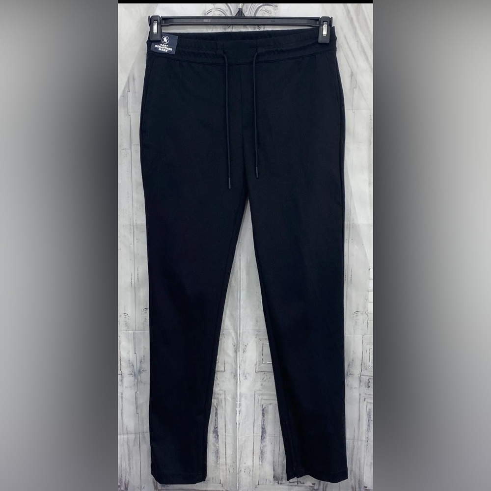 Hart Schaffner Marx Small Black Sweatpants Jogger Zip Ankle Drawstring pants NWT